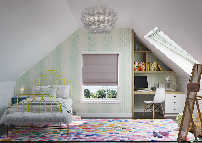 Carina, Raspberry - Twist&Fit Roman Blind - Image 9